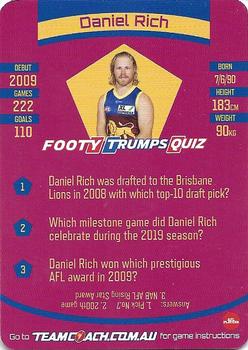 2021 Team Coach AFL #6 Daniel Rich Back